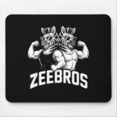Zeebros Cute Zebra Duo Design For Zebros Lovers マウスパッド (正面)