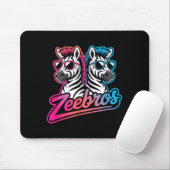 Zeebros Cute Zebra Duo Design For Zebros Lovers  マウスパッド (マウス)