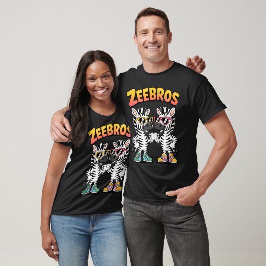 Zeebros Cute Zebra Duo Design For Zebros Lovers  Tシャツ (ユニセックス)