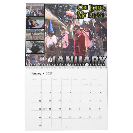 Zeeffの生産: 2010カレンダー カレンダー (1月 2027)