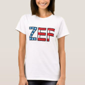 Zefの星及びストライプなTシャツ Tシャツ (正面)