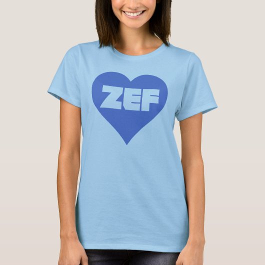 ZEFの青 Tシャツ (正面)