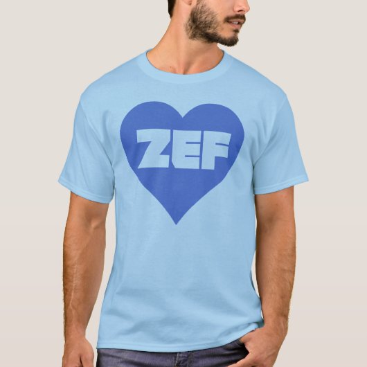 ZEFの青 Tシャツ (正面)