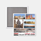 zEG027 VALLEY OF THE KING，エジプト，モザイク，冷蔵庫 マグネット (正面/裏面)