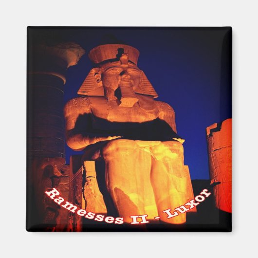 zEG038 LUXOR, Ramesses II, EGYPT，アフリカ，冷蔵庫 マグネット (正面)