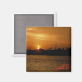 zEG057 LUXOR at Night, Nile Valley，エジプト，冷蔵庫 マグネット (正面/裏面)