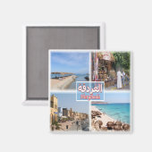 zEG058 HURGHADA，モザイク，エジプト，アフリカ，冷蔵庫 マグネット (正面/裏面)