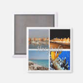 zEG068 HURGHADA,エジプト,紅海,モザイク,冷蔵庫 マグネット (正面/裏面)