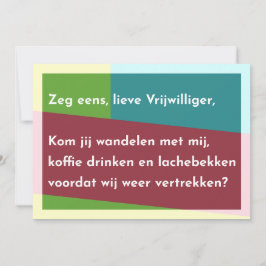 Zeg eens, lieve Vrijwilliger サンキューカード