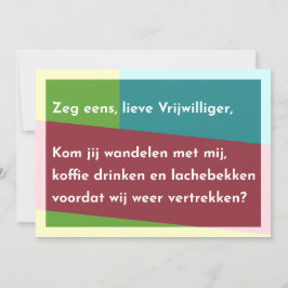 Zeg eens, lieve Vrijwilliger サンキューカード