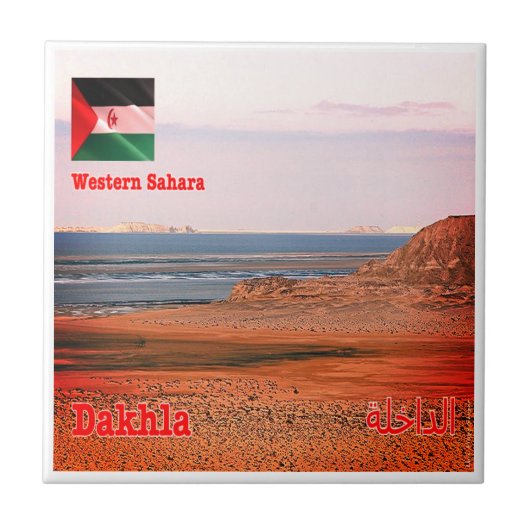 zEH003 DAKHLA，西サハラ，アフリカ， タイル (正面)
