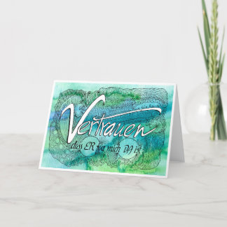 Zehnte Regel der Gelassenheit – VERTRAUEN Karte サンキューカード