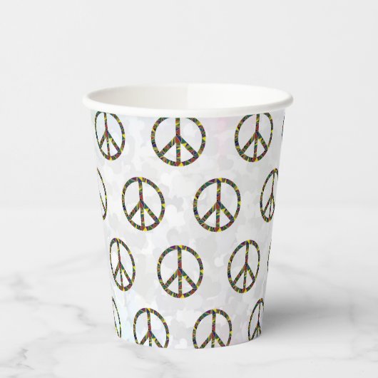 Zeichen für Frieden  Kaffeetasse 紙コップ (左)