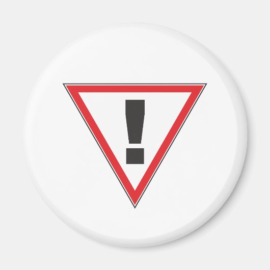 Zeichen sign Ausrufezeichen exclamation mark マグネット (正面)