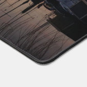 Zeilboten in haven met tegenlicht. デスクマット (コーナー)