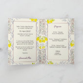 Zeitlos Botanical + Zitrone Hochzeitseinladung - カード (内部)