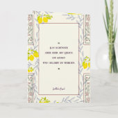 Zeitlos Botanical + Zitrone Hochzeitseinladung - カード (裏面)