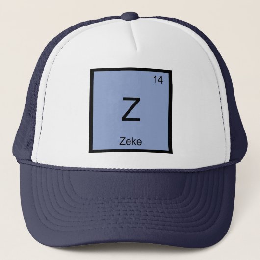 Zeke Name Chemistry Element Periodic Table キャップ (正面)