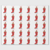 Zeldaのクリスマスのストッキングのギフトの包装紙 ラッピングペーパー (フラット)