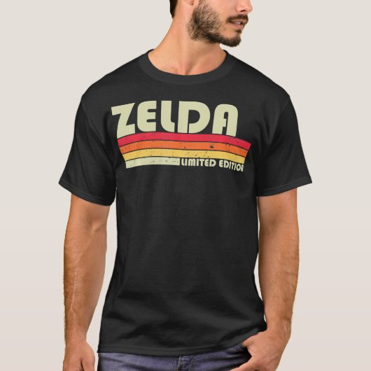 ZELDA名パーソナライズされたレトロヴィンテージ80s 90s Birt Tシャツ (正面)