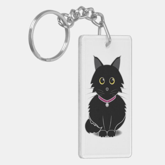 Zelda黒猫Keychain キーホルダー (正面左)