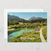 Zelenci自然予約、スロベニア写真はがき シーズンポストカード (正面/裏面)