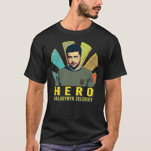 Zelenski hero  volodymyr zelensky  sunset retro Cl Tシャツ (正面)