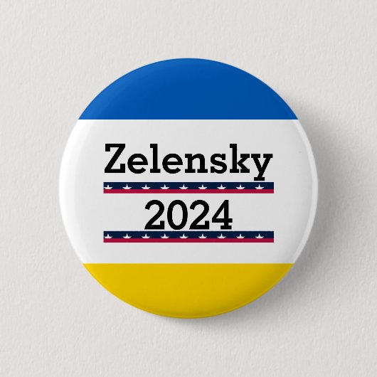 Zelensky 2024ボタン 缶バッジ (正面)