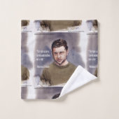 Zelensky & Ammunication Quote Quality  Bath Towel  バスタオルセット (ウォッシュタオル)