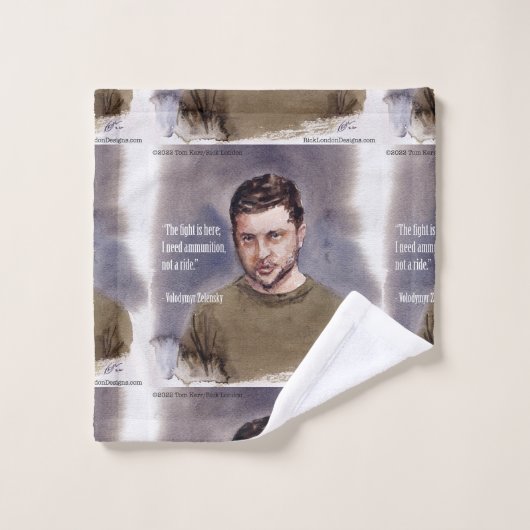 Zelensky & Ammunication Quote Quality Bath Towel バスタオルセット (ウォッシュタオル)