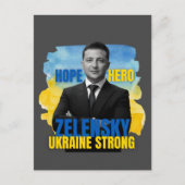 Zelensky Hope Hero Ukraine Strong  ポストカード (正面)