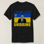 Zelensky President I Stand With Ukraine Support UK Tシャツ (デザイン正面)