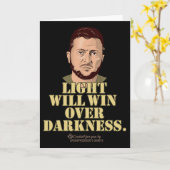 Zelensky Quote Light Will Win Ukrainian President  カード (黄色い花)