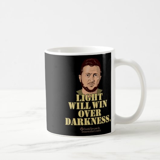 Zelensky Quote Light Will Win Ukrainian President  コーヒーマグカップ (右)