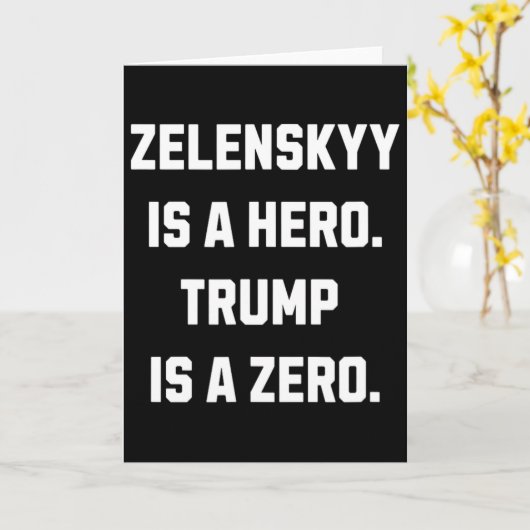 Zelenskyy Is A Hero.  カード (黄色い花)