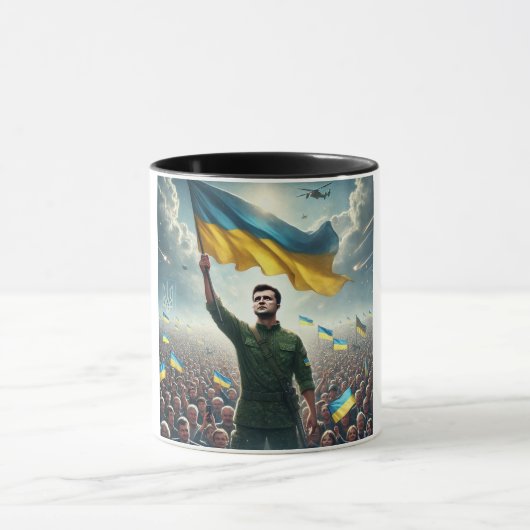 Zelenskyy Rallies the People of Ukraine マグカップ (中央)