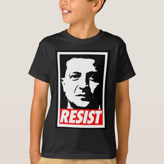 Zelenskyy - Resist Support Ukraine I Stand With Uk Tシャツ (正面)