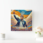 Zelenskyy Support for Ukraine Wall Clock スクエア壁時計 (ホーム)