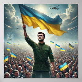 Zelenskyy Ukraine Rally Poster Print ポスター