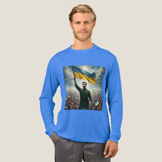 Zelenskyy Ukraine Rally Tri-Blend Shirt トライブレンドTシャツ (正面全体)