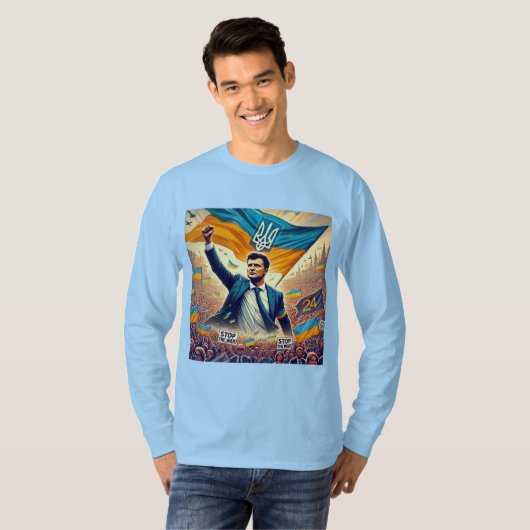 Zelenskyy Ukraine Support United24  Tシャツ (正面フル)