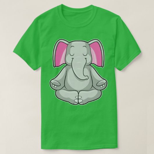 Zelephant at Yoga in Crossleged Tシャツ (デザイン正面)