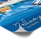 Zell am see Salzburg Austria Travel Illustration ポスター (角)