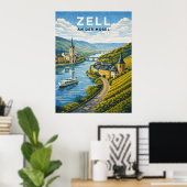 Zell Germany Vintage Travel  ポスター (ホームオフィス)