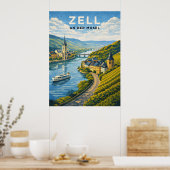 Zell Germany Vintage Travel  ポスター (キッチン)