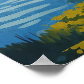 Zell Germany Vintage Travel  ポスター (角)