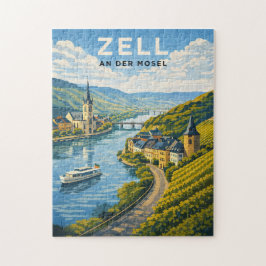 Zell Germany Vintage Travel Art ジグソーパズル