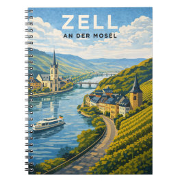 Zell Germany Vintage Travel Art ノートブック