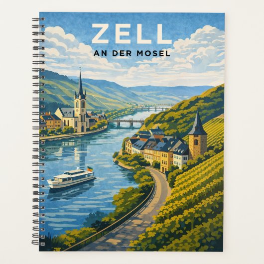 Zell Germany Vintage Travel Art プランナー手帳 (正面)