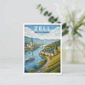 Zell Germany Vintage Travel Art ポストカード (スタンド正面)